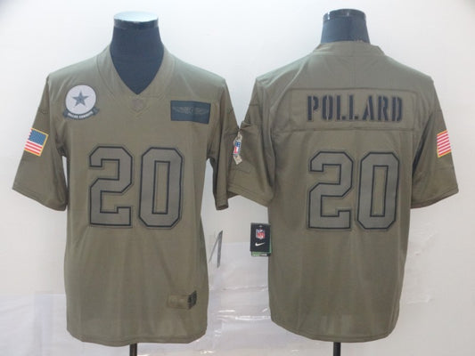 Men’s Dallas Cowboys Tony Pollard #20 Brown Jersey