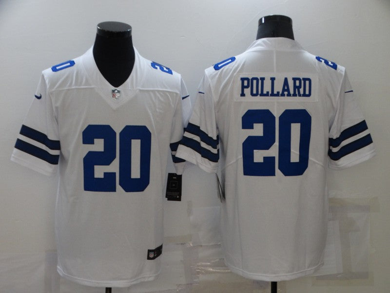 Men’s Dallas Cowboys Tony Pollard #20 White Jersey