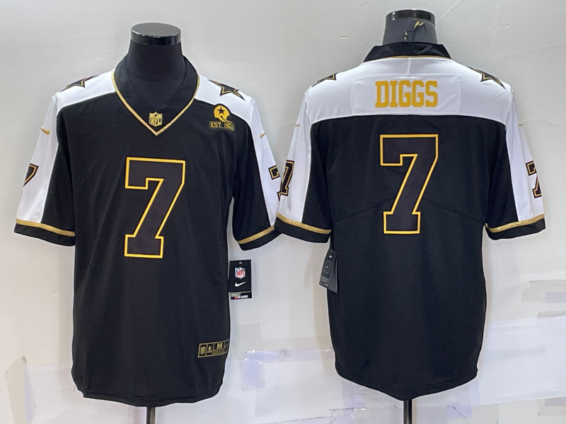 Men’s Dallas Cowboys Trevon Diggs #7 Black Jersey