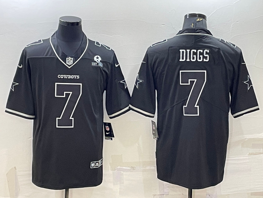 Men’s Dallas Cowboys Trevon Diggs #7 Black Legend Jersey