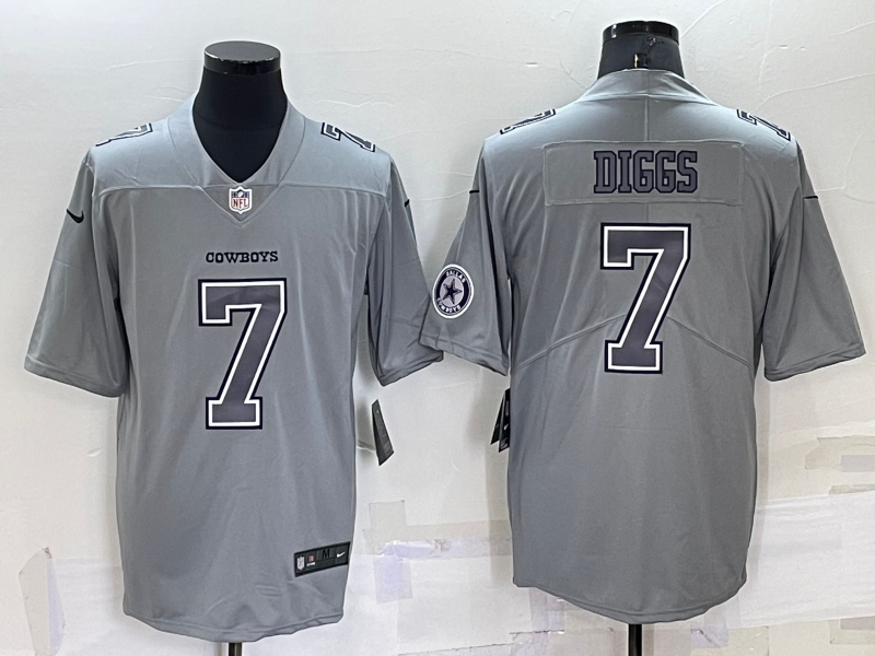 Men’s Dallas Cowboys Trevon Diggs #7 Gray Atmosphere Jersey