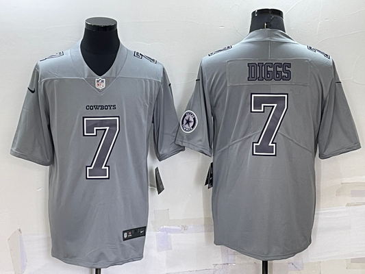Men’s Dallas Cowboys Trevon Diggs #7 Gray Atmosphere Jersey