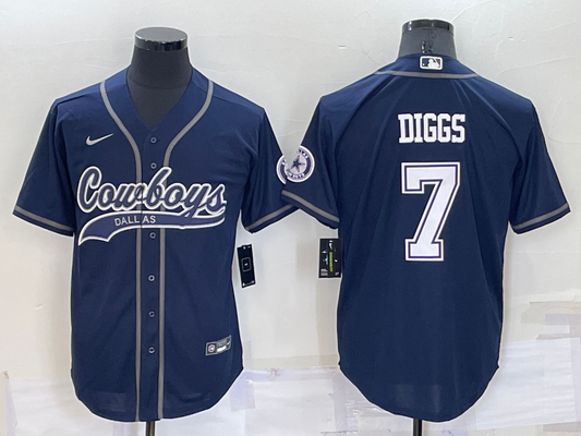 Men’s Dallas Cowboys Trevon Diggs #7 Navy Jersey Joint Edition