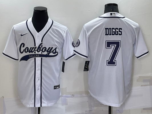 Men’s Dallas Cowboys Trevon Diggs #7 White Jersey Joint Edition