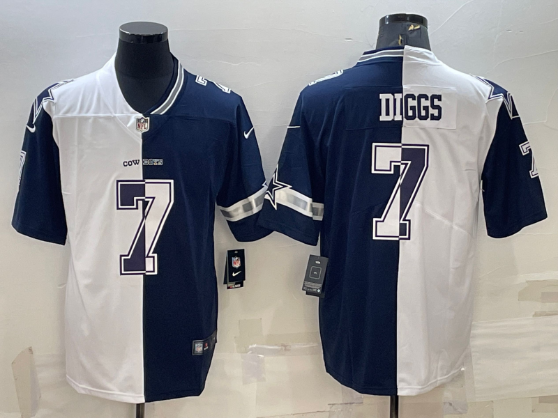 Men’s Dallas Cowboys Trevon Diggs #7 White/Navy Jersey
