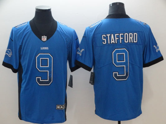 Men’s Detroit Lions Matthew Stafford #9 Blue Jersey