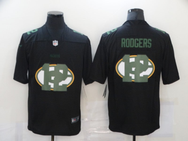 Men’s Green Bay Packers Aaron Rodgers #12 Black Team Jersey