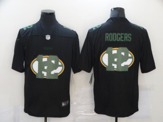 Men’s Green Bay Packers Aaron Rodgers #12 Black Team Jersey
