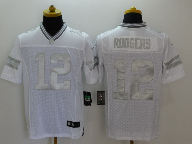 Men’s Green Bay Packers Aaron Rodgers #12 White Alternate Jersey