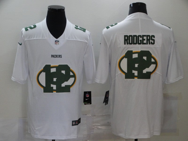 Men’s Green Bay Packers Aaron Rodgers #12 White Jersey