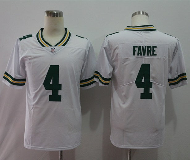 Men’s Green Bay Packers Brett Favre #4 White Jersey