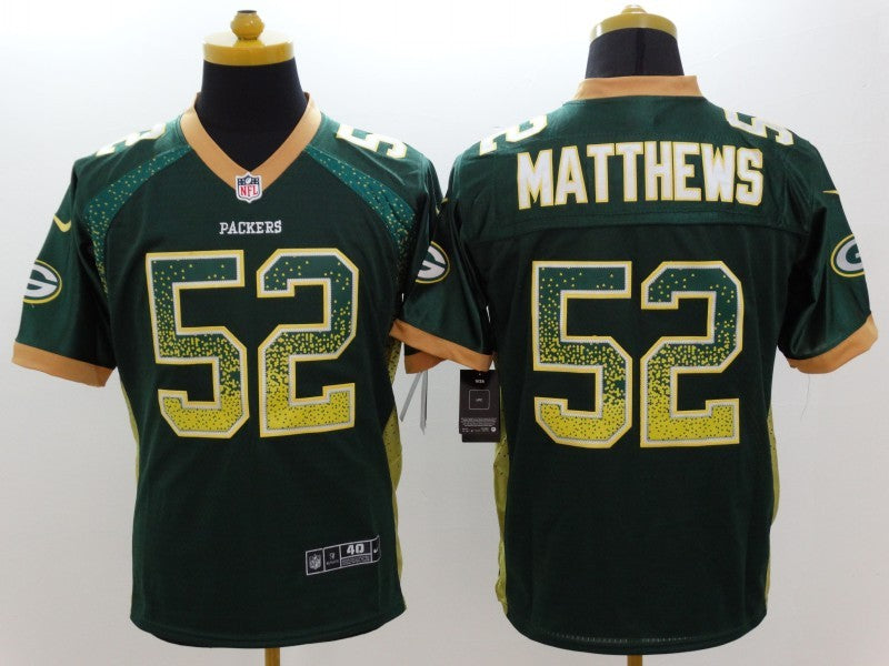 Men’s Green Bay Packers Clay Matthews #52 Green Jersey