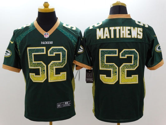 Men’s Green Bay Packers Clay Matthews #52 Green Jersey