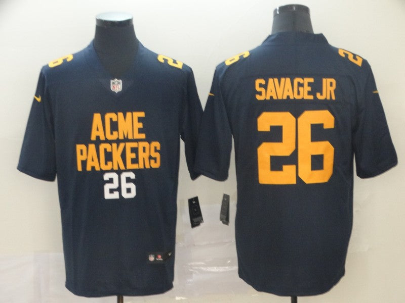 Men’s Green Bay Packers Darnell Savage #26 Navy City Edition Jersey