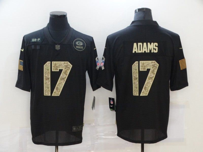 Men’s Green Bay Packers Davante Adams #17 Black Jersey