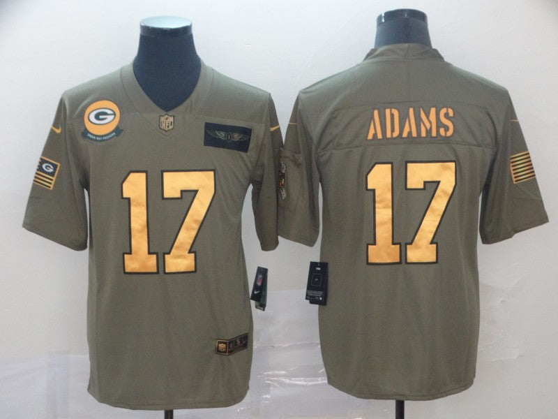 Men’s Green Bay Packers Davante Adams #17 Brown Alternate Jersey