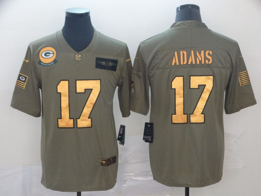 Men’s Green Bay Packers Davante Adams #17 Brown Alternate Jersey