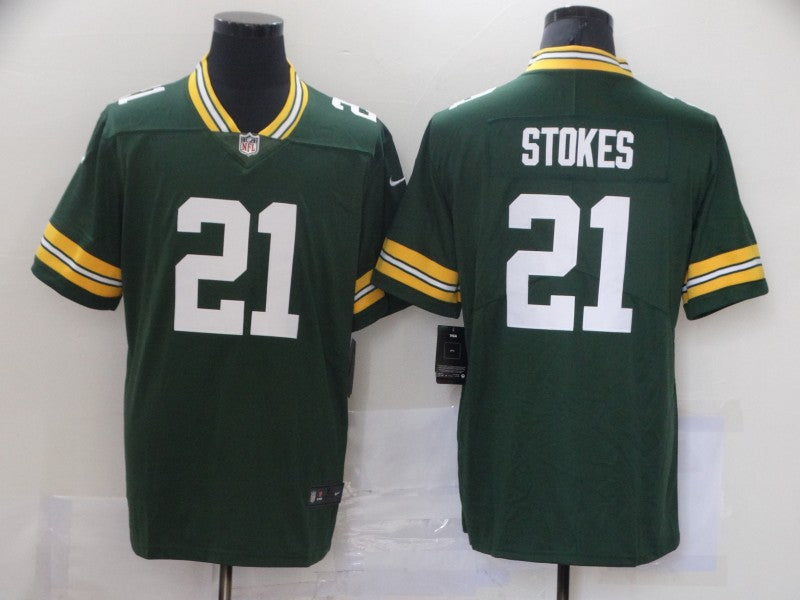 Men’s Green Bay Packers Eric Stokes #21 Green Jersey