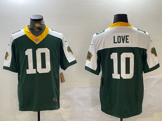 Men’s Green Bay Packers Jordan Love #10 Green Team Jersey