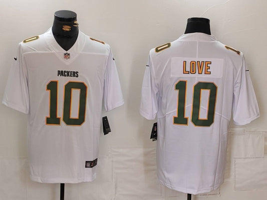 Men’s Green Bay Packers Jordan Love #10 White Jersey