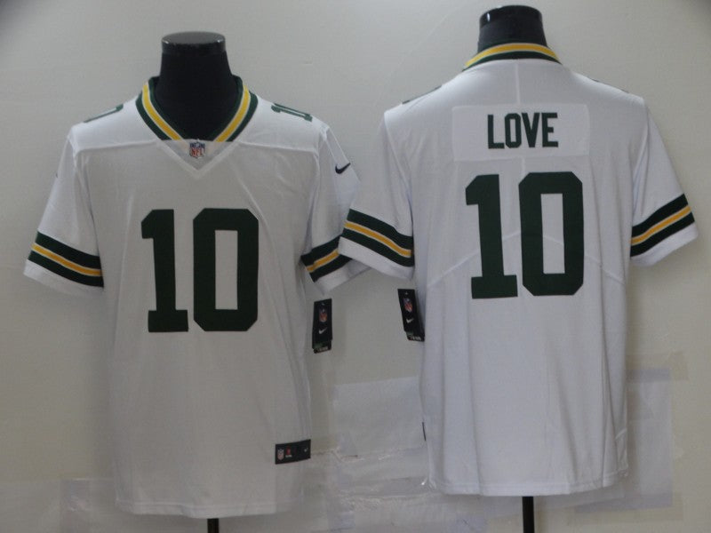 Men’s Green Bay Packers Jordan Love #10 White Jersey
