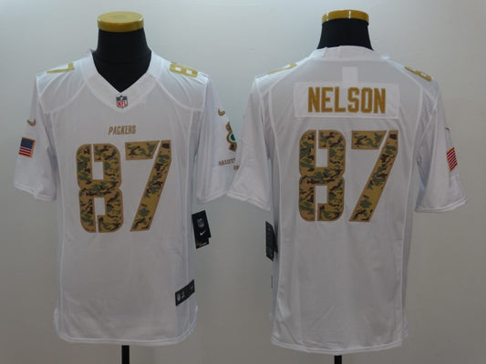 Men’s Green Bay Packers Jordy Nelson #87 White Jersey