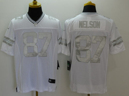 Men’s Green Bay Packers Jordy Nelson #87 White Jersey