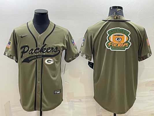 Men’s Green Bay Packers Olive 2022 Salute To Service Limited Jersey