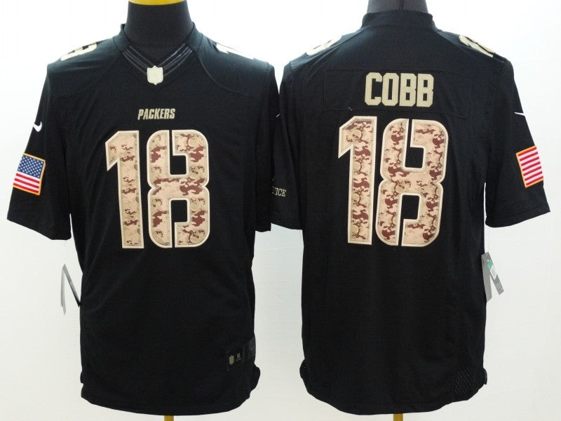 Men’s Green Bay Packers Randall Cobb #18 Black Jersey