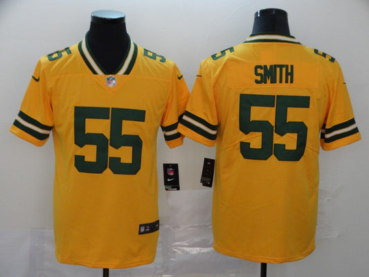 Men’s Green Bay Packers Za’Darius Smith #55 Yellow Inverted Legend Jersey
