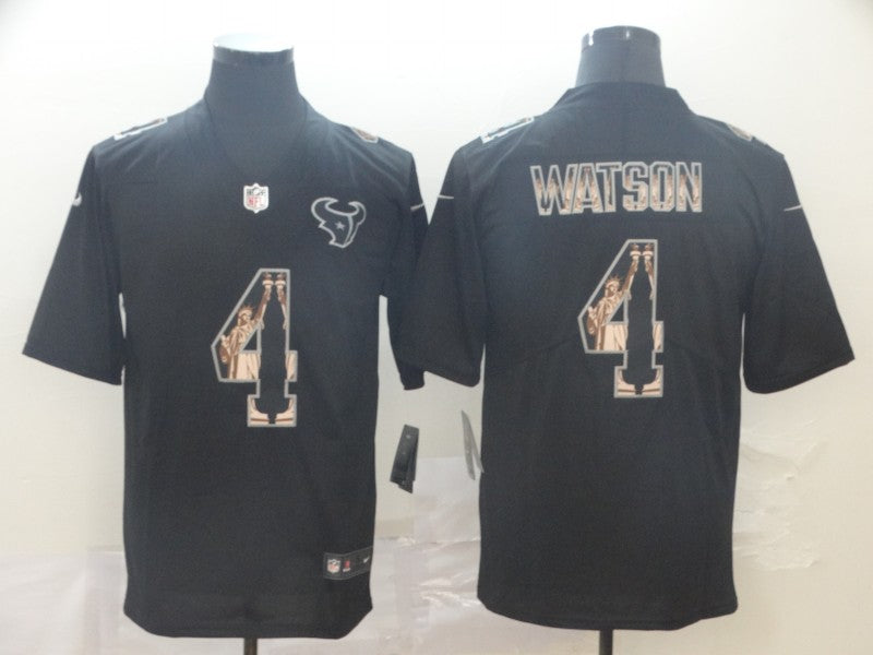 Men’s Houston Texans #4 Deshaun Watson Black Alternate Jersey