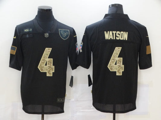 Men’s Houston Texans #4 Deshaun Watson Black Jersey