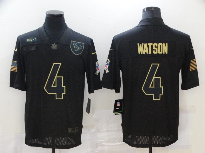 Men’s Houston Texans #4 Deshaun Watson Black Jersey