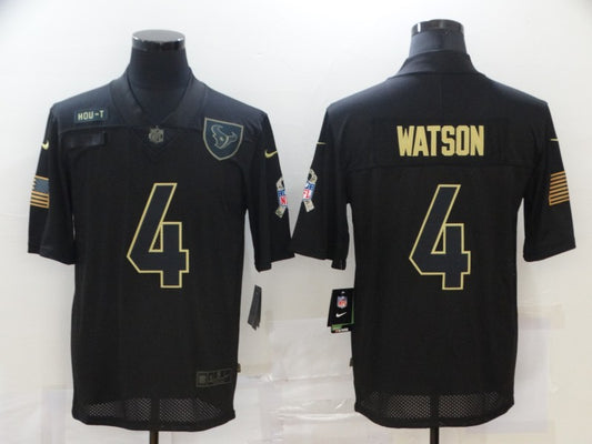 Men’s Houston Texans #4 Deshaun Watson Black Jersey