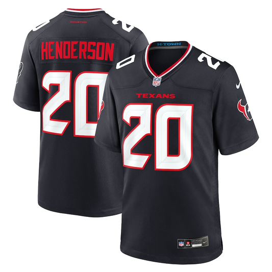 Men’s Houston Texans C.J. Henderson #20 Navy Team Jersey
