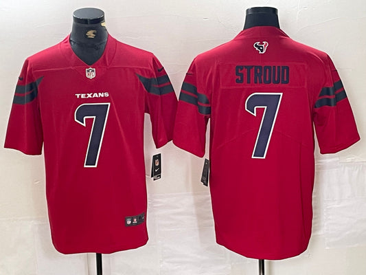 Men’s Houston Texans C.J. Stroud #7 Red Alternate Jersey