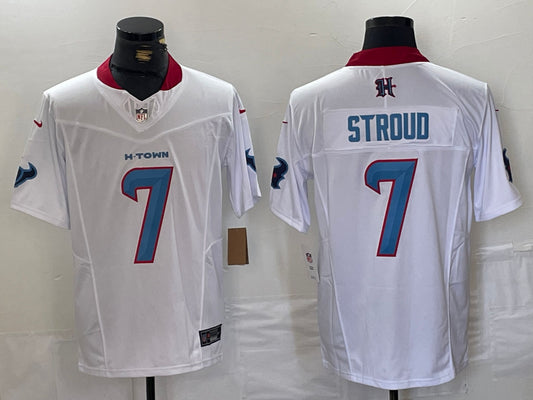 Men’s Houston Texans C.J. Stroud #7 White Jersey