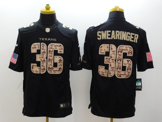 Men’s Houston Texans D. J. Swearinger #36 Black Jersey