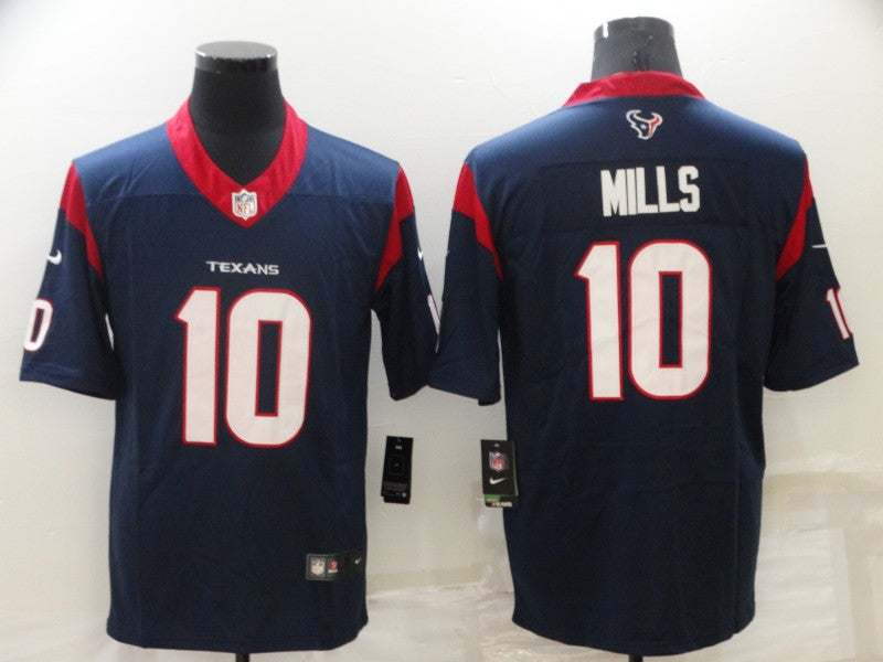 Men’s Houston Texans Davis Mills #10 Navy Jersey