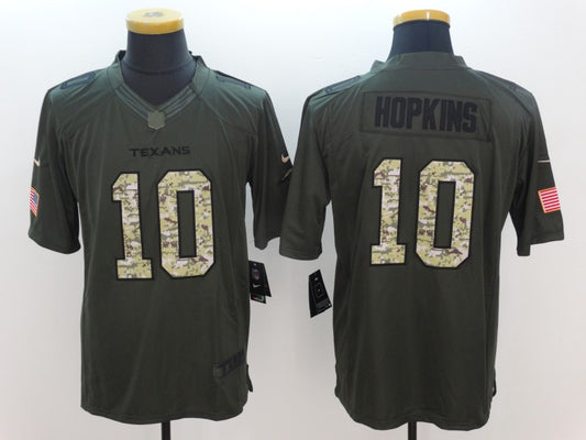 Men’s Houston Texans DeAndre Hopkins #10 Army Green Jersey