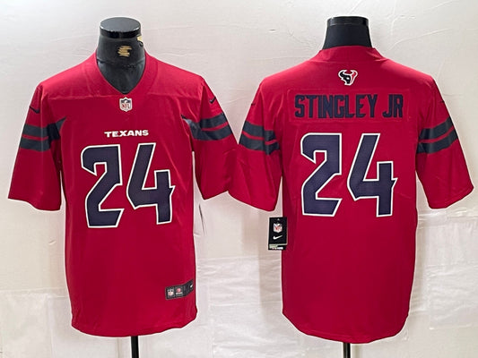 Men’s Houston Texans Derek Stingley Jr. #24 Red Alternate Jersey