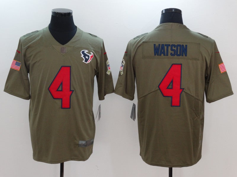 Men’s Houston Texans Deshaun Watson #4 Brown Alternate Jersey