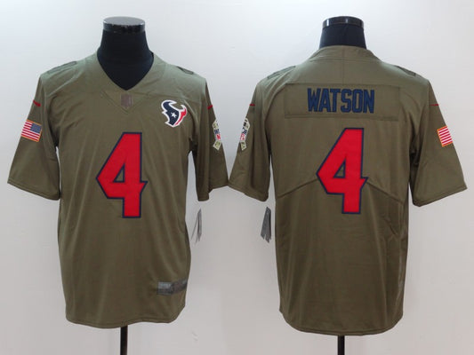Men’s Houston Texans Deshaun Watson #4 Brown Alternate Jersey