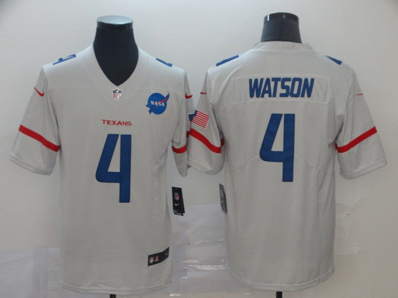 Men’s Houston Texans Deshaun Watson #4 White City Edition Jersey