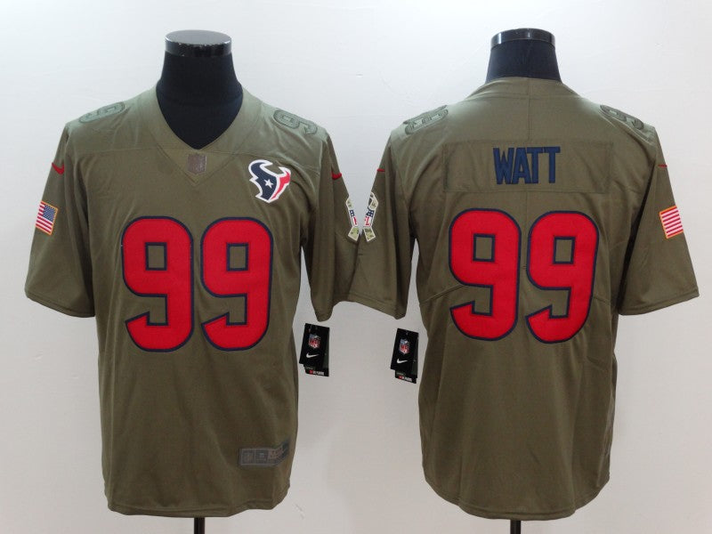 Men’s Houston Texans J.J. Watt #99 Brown Alternate Jersey