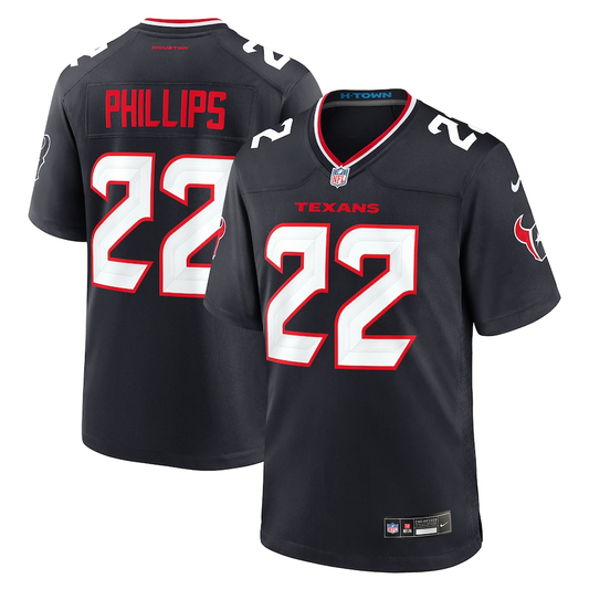 Men’s Houston Texans Jacob Phillips #22 Navy Jersey