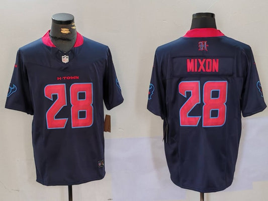 Men’s Houston Texans Joe Mixon #28 Navy 2nd Alternate Jersey