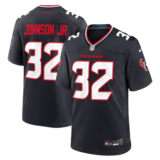 Men’s Houston Texans Lonnie Johnson Jr. #32 Navy Team Jersey