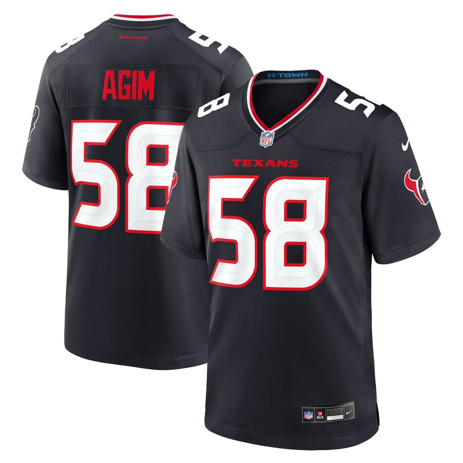 Men’s Houston Texans McTelvin Agim #58 Navy Team Jersey
