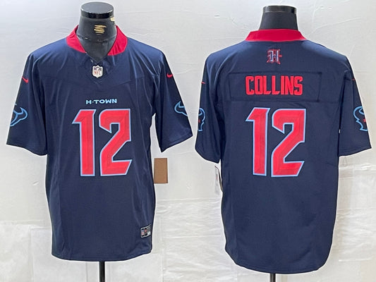 Men’s Houston Texans Nico Collins #12 Navy 2nd Alternate Jersey